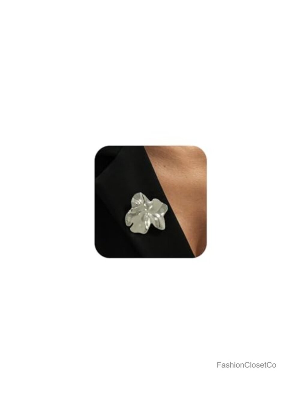 Chunky Gold Silver Pin Brooches for Women Trendy Dainty Irregular Geometric